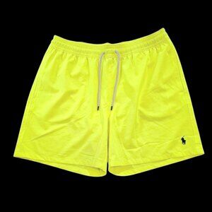 POLO RALPH LAUREN NWT Neon Yellow Swim Trunks Shorts w/Mesh Interior Size XL